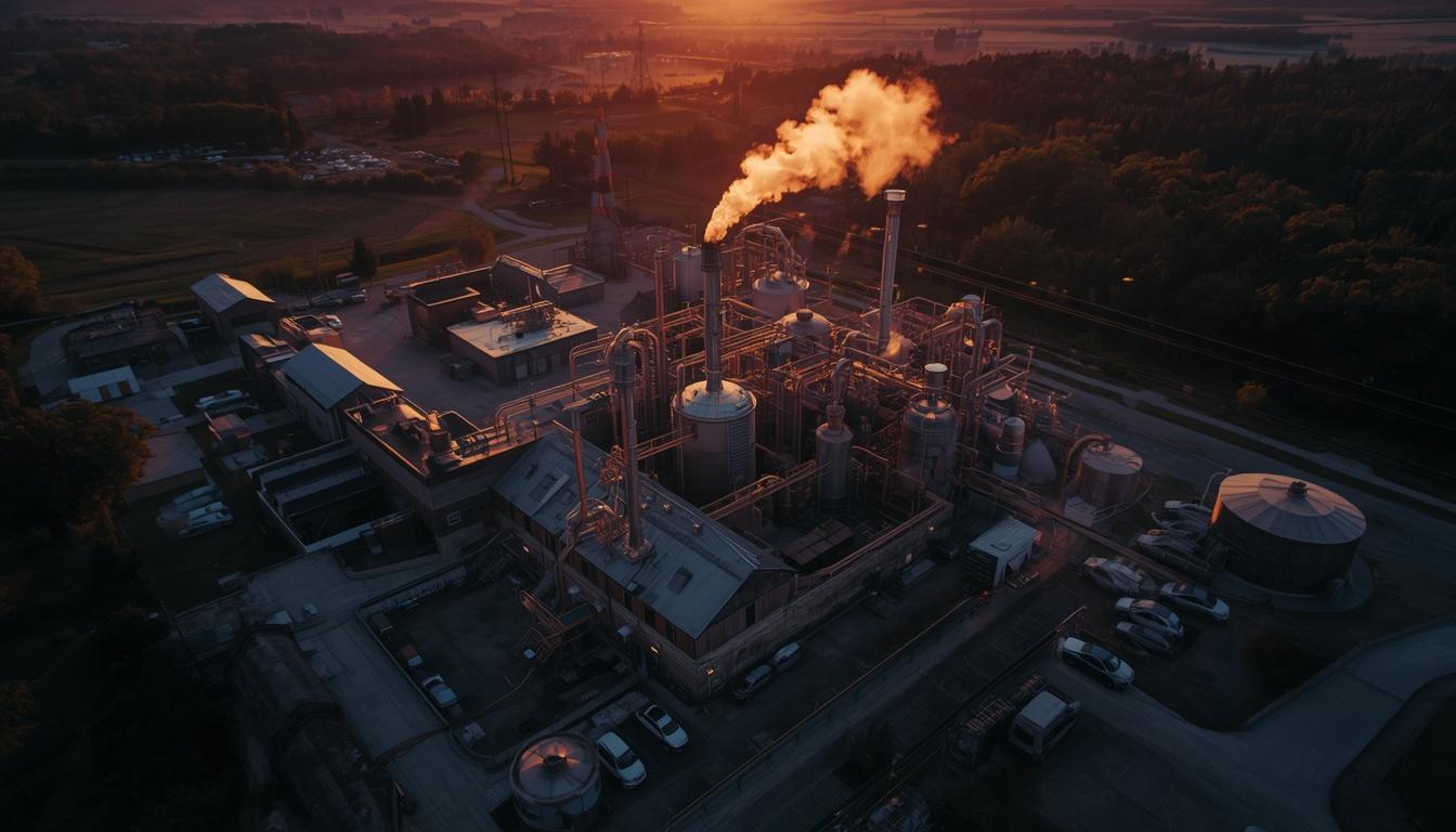 Aerial view of Alchemist Distillery